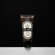 ProtoClinical k-beauty BARBER501 BEER METTO VOLUMIZING CURL CREAM 100ml single upright dark bottle centered on a black background with a white base