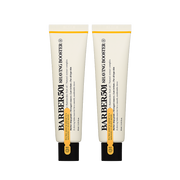ProtoClinical k-beauty BARBER501 Shaving Booster Balm 66ml #Yellow(Vita) two-product set shown on a clean white background.