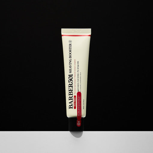 ProtoClinical k-beauty BARBER501 Shaving Booster Balm 66ml Red(Tea Tree) product packaging shown on a clean white background.