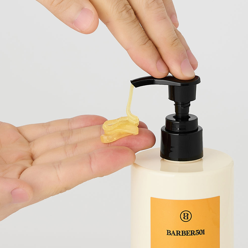ProtoClinical k-beauty BARBER501 Shaving Booster Smoothie 300ml #VITA product packaging on a light background.