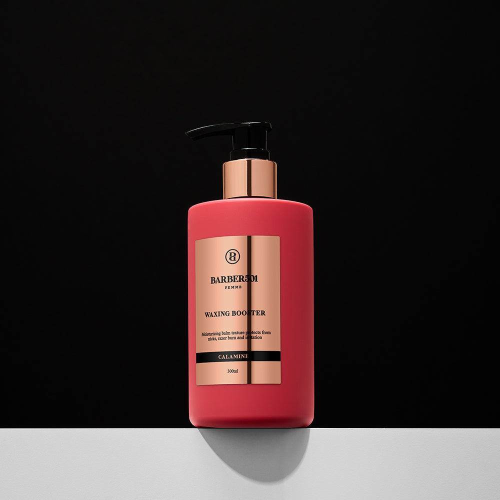 ProtoClinical k-beauty BARBER501 WAXING BOOSTER 300ml product packaging on a light background.