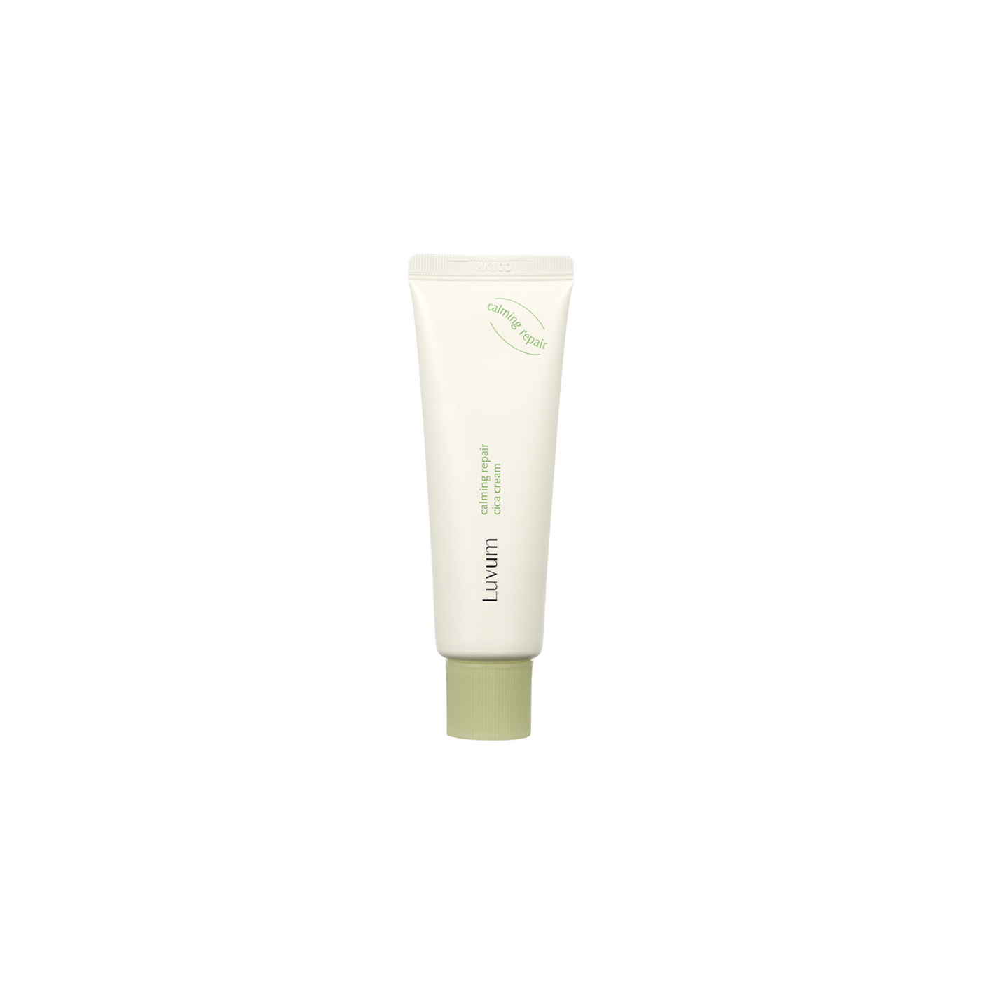 ProtoClinical k-beauty Luvum Calming Repair Cica Cream 50ml shown as a single pale green package on a light background
