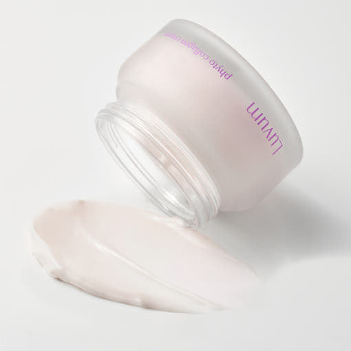 ProtoClinical k-beauty Luvum Slow Aging Phyto Collagen Cream 50ml in pale beige product packaging on a light background, shown as a single packaged item