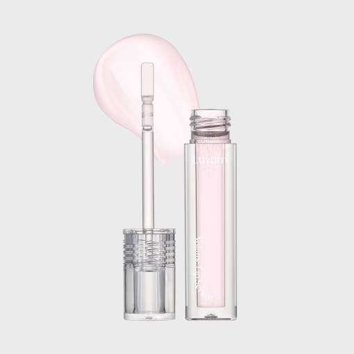 ProtoClinical k-beauty Luvum Volume Lip Serum 4ml pale aqua vertical package silhouette with dark side framing on a light background.