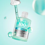 ProtoClinical k-beauty Anua PDRN Hyaluronic Acid Capsule 100 Serum 30ml single aqua serum bottle standing vertically on a pale aqua background