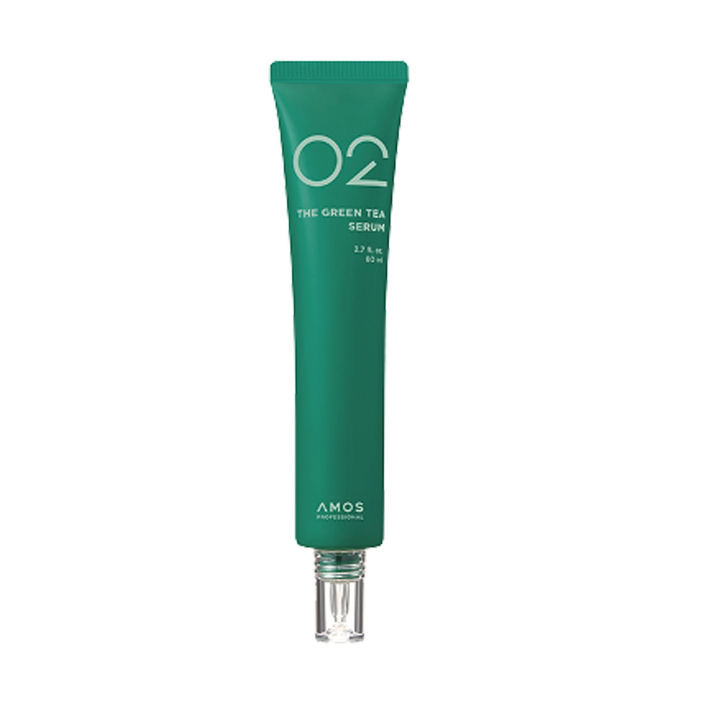 ProtoClinical k-beauty amos PROFESSIONAL THE GREEN TEA SERUM 80ml shown in product packaging on a light background.