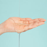 ProtoClinical k-beauty soft aqua beauty graphic with a warm beige center band on a light background.