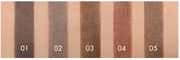 ProtoClinical k-beauty TONYMOLY Easy Touch Auto Eyebrow multiple slim eyebrow pencils arranged side by side in beige, brown, and mauve tones on a light background
