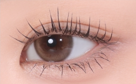 ProtoClinical k-beauty TONYMOLY Eye Tone Curl Correcting Mascara 7.5g two soft brown mascara swatches side by side on a pale peach background