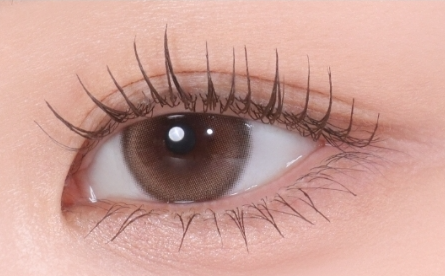 ProtoClinical k-beauty TONYMOLY Eye Tone Curl Correcting Mascara 7.5g two mauve-brown mascara swatches side by side on a pale peach background
