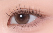 ProtoClinical k-beauty TONYMOLY Eye Tone Curl Correcting Mascara 7.5g two mauve-brown mascara swatches side by side on a pale peach background