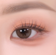 ProtoClinical k-beauty TONYMOLY Eye Tone Single Eye Shadow #414~#427 single square eye shadow swatch centered on a soft pink background with warm rosy-brown tones
