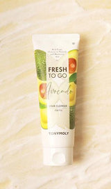 TONYMOLY Fresh To Go Avocado Foam Cleanser 170ml by ProtoClinical shown in front-facing cleanser packaging on a clean white background, highlighting the avocado cleanser presentation for a k-beauty skincare routine.