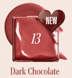 ProtoClinical k-beauty TONYMOLY Get It Tint Glaze Balm glossy deep brick-red lip tint swatch angled diagonally on a white background with pale aqua corners
