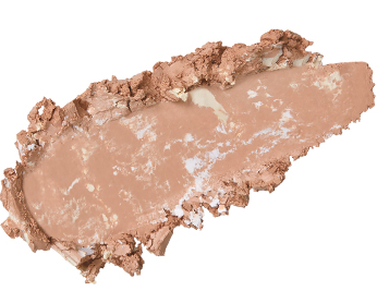 ProtoClinical k-beauty warm beige makeup swatch on a pale blue and white background.