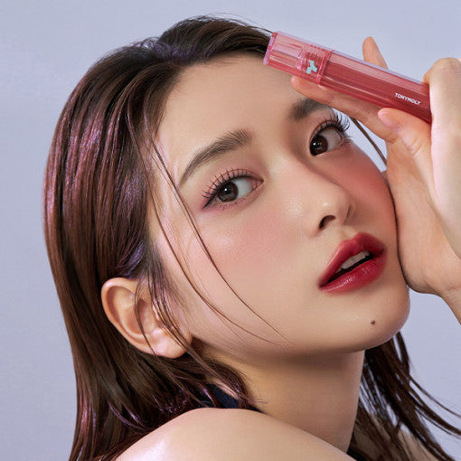ProtoClinical k-beauty TONYMOLY PERFECT LIPS SHOCKING LIP (14 Colors) 4g single upright mauve-brown lip tint tube centered on a pale background