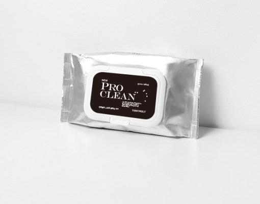 ProtoClinical k-beauty TONYMOLY Pro Clean Soft Cleansing Tissues 280g (50 Sheets) single cleansing tissue pack shown upright on a clean studio background
