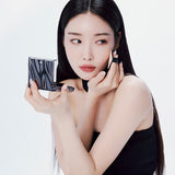 ProtoClinical k-beauty rosy beige beauty product silhouette with soft mint side accents on a white background.