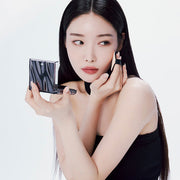 ProtoClinical k-beauty rosy beige beauty product silhouette with soft mint side accents on a white background.