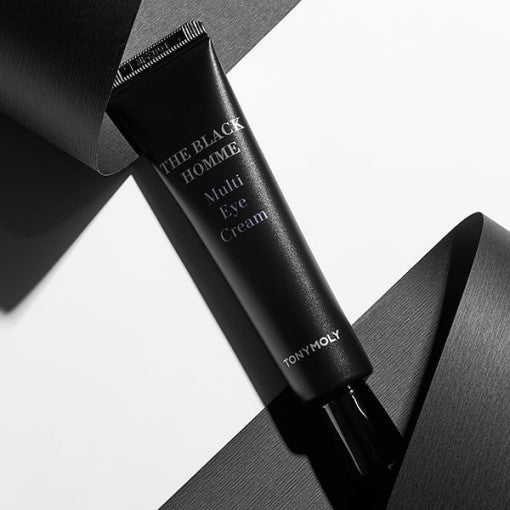 ProtoClinical k-beauty TONYMOLY The Black Homme Multi Eye Cream 30ml single eye cream package shown in a centered square packshot.