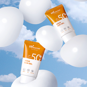 ProtoClinical k-beauty TONYMOLY UV Master Aqua Sun Gel 50ml SPF50+ PA++++ single sun gel tube in an upright studio packshot on a white background