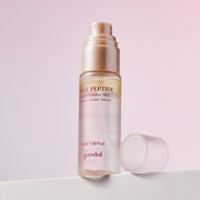 ProtoClinical k-beauty goodal Peony Peptide Volume Essence Mist 50ml shown as a pink upright mist bottle with a pale cap on a light studio background