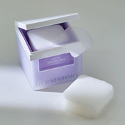 ProtoClinical k-beauty DERMATORY Hypoallergenic Cica Rescue Gauze Pad 200ml (80ea) single upright product package centered on a cool gray and lavender background with a white horizontal band