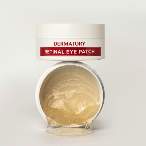 ProtoClinical k-beauty DERMATORY Pro Vita A Retinal Eye Patch 60P close-up product texture detail showing hydrogel eye patch material in a skincare texture image