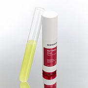 ProtoClinical k-beauty soft beige beauty product packaging with a brown center detail on a pastel background.