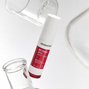 ProtoClinical k-beauty soft beige beauty product packaging with a mauve center detail on a pale green and cream background.