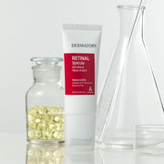 DERMATORY Retinal Spicule Neck Cream 50 ml packaging and metal roller applicator.