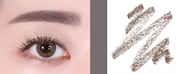 ProtoClinical k-beauty innisfree Auto Eyebrow Pencil multiple slim eyebrow pencils arranged side by side in assorted brown and taupe tones on a light background
