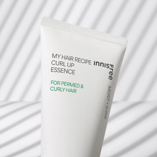 ProtoClinical k-beauty innisfree My Hair Recipe Curl Up Essence 100ml single upright essence package in a square product packshot