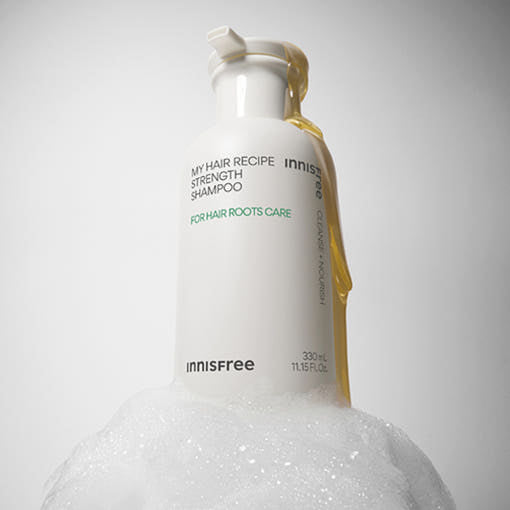 ProtoClinical k-beauty innisfree My Hair Recipe Strength Shampoo 330ml single front-facing shampoo bottle with printed label on a clean white background