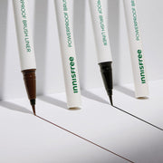 ProtoClinical k-beauty innisfree Powerproof Brush Liner shown in soft gray product packaging on a light background.