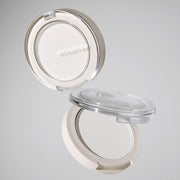 ProtoClinical k-beauty innisfree SHEER Glowy Highlighter single round powder compact centered on a clean white background