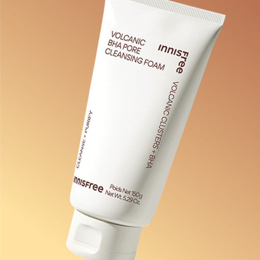 innisfree Volcanic BHA Pore Cleansing Foam 150g by ProtoClinical shown in a product detail image with the packaging and printed label visible on a clean background for a k-beauty skincare routine.