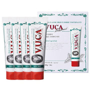 ProtoClinical k-beauty VUCA Classic High Fluoride Toothpaste 110g X 4ea #Aquamint boxed toothpaste multipack on a clean white background