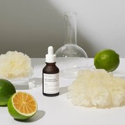 ProtoClinical k-beauty olive and lavender beauty graphic on a pale background.