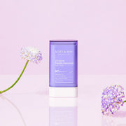 ProtoClinical k-beauty [MARY & MAY] Peptide Bakuchiol Sun Stick SPF50+ PA++++ 18g single lavender sun stick centered on a clean white background