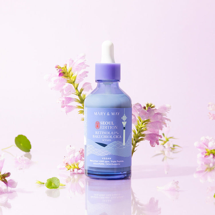 ProtoClinical k-beauty muted lavender vertical beauty product silhouette on a pale pink background.