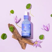 ProtoClinical k-beauty soft lilac beauty graphic on a light background.