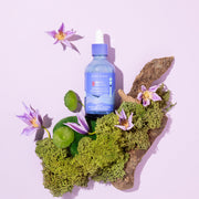 ProtoClinical k-beauty muted mauve beauty graphic on a light background.