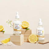 ProtoClinical k-beauty pale beige beauty graphic with a warm yellow center on a light background.