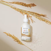 ProtoClinical k-beauty beige beauty graphic with muted olive and mauve shading on a light background.