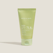 ProtoClinical k-beauty [MARY & MAY] Sensitive Soothing Gel Cream 100g shown as a single tall package silhouette with a muted vertical center and soft yellow side panels on a light background
