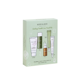 [MARY & MAY] Soothing Trouble Care Travel Kit (5pcs) by ProtoClinical shown as a green skincare product on a clean white background for a k-beauty skincare routine.