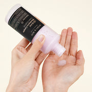 ProtoClinical k-beauty peach and beige beauty graphic with a darker vertical center on a light background.