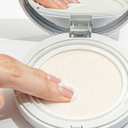 ProtoClinical k-beauty [MARY & MAY] Vegan Niacinamide Panthenol Sun Cushion SPF50+ PA++++ 25g single round sun cushion compact shown alone on a white background