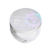ProtoClinical k-beauty [MARY & MAY] Vegan Niacinamide Panthenol Sun Cushion SPF50+ PA++++ 25g single round sun cushion compact shown from above on a white background